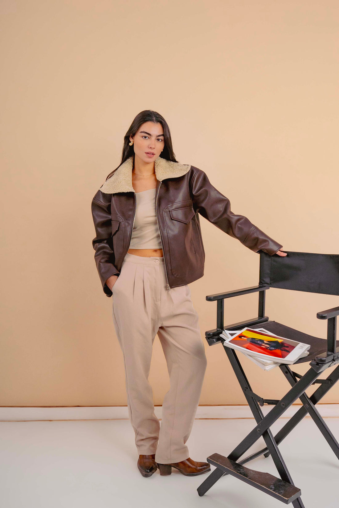 Sizzling Brown Flight Leather Jacket