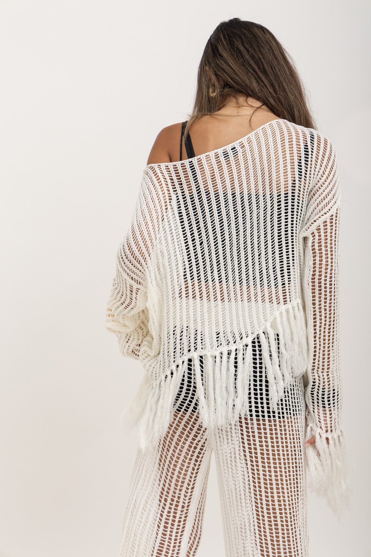 Tide Fringe Mesh Top