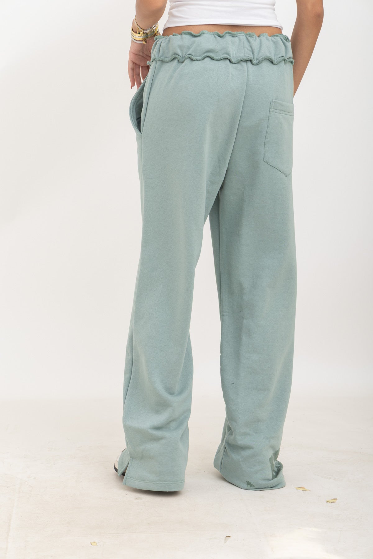 Mint Wide-Leg Sweatpants