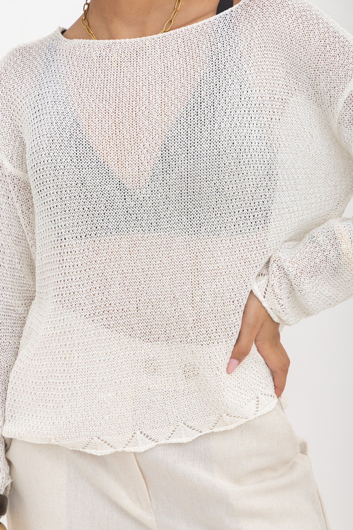 Sheer Knit Beach Sweater
