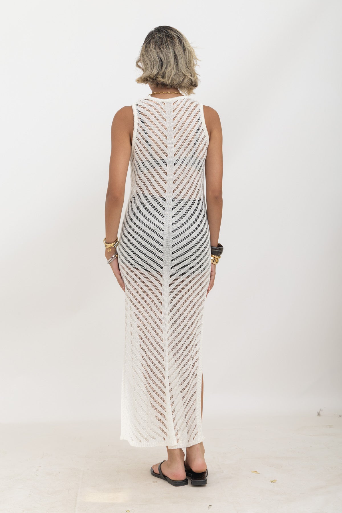 Chevron Knit Maxi Dress