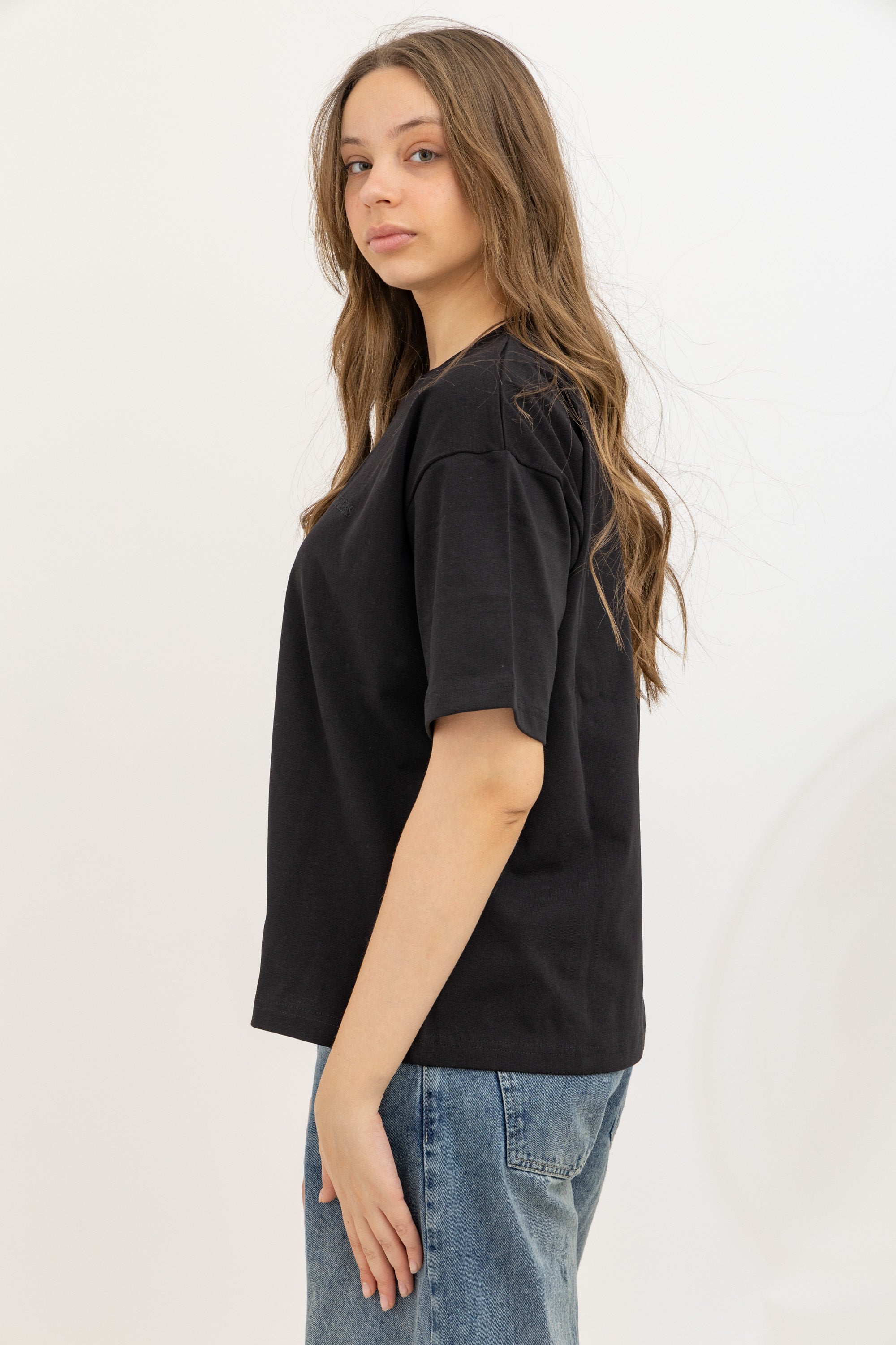 Black Oversized Crew Neck T-Shirt