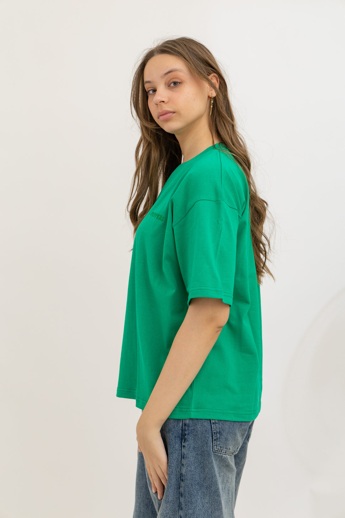 Green Oversized Crew Neck T-Shirt