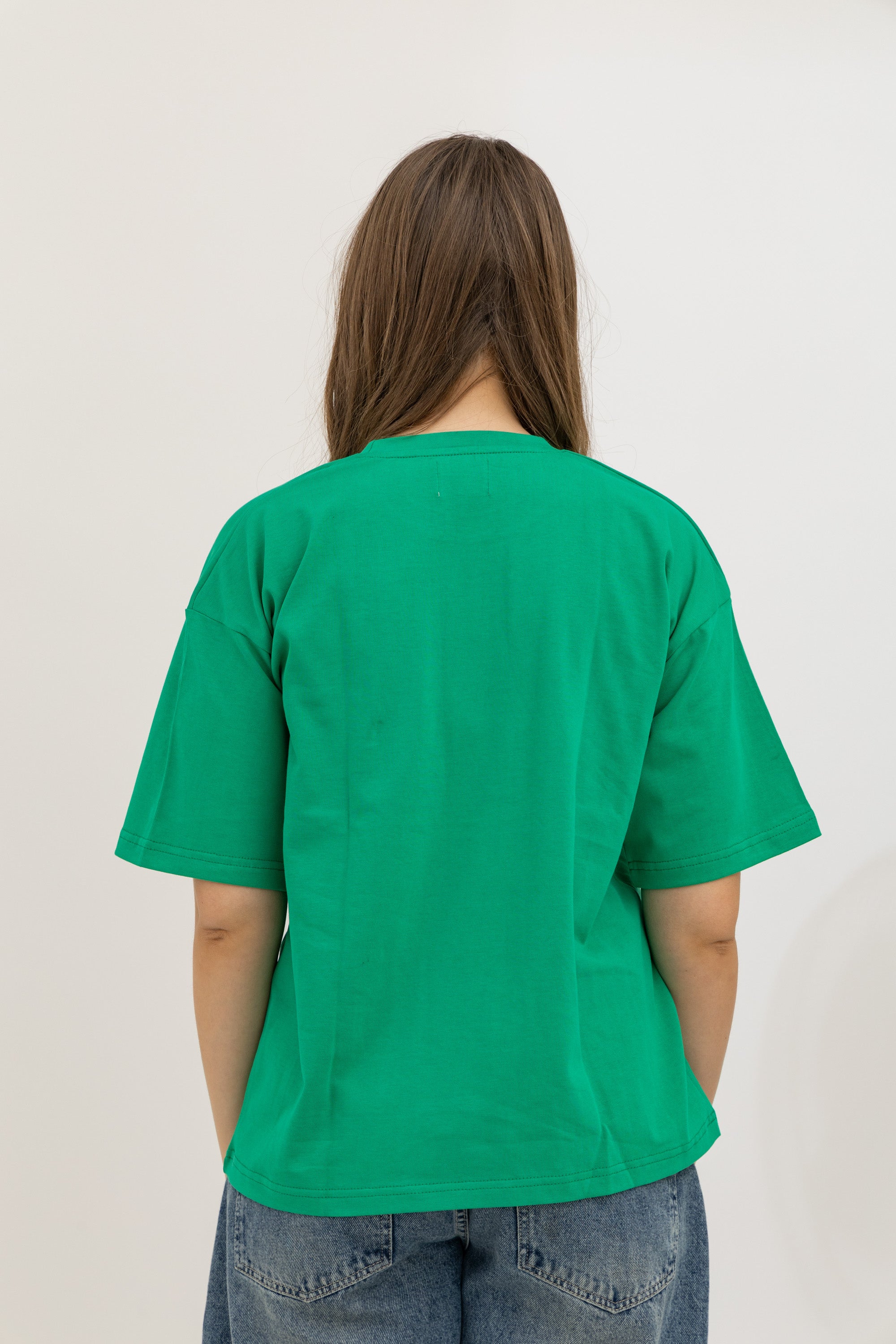Green Oversized Crew Neck T-Shirt