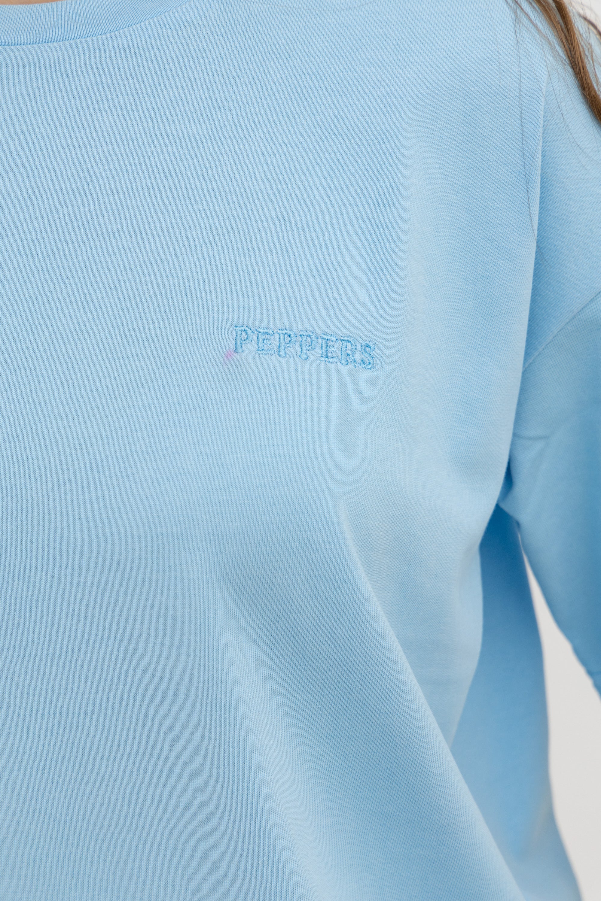 Light Blue Oversized Crew Neck T-Shirt