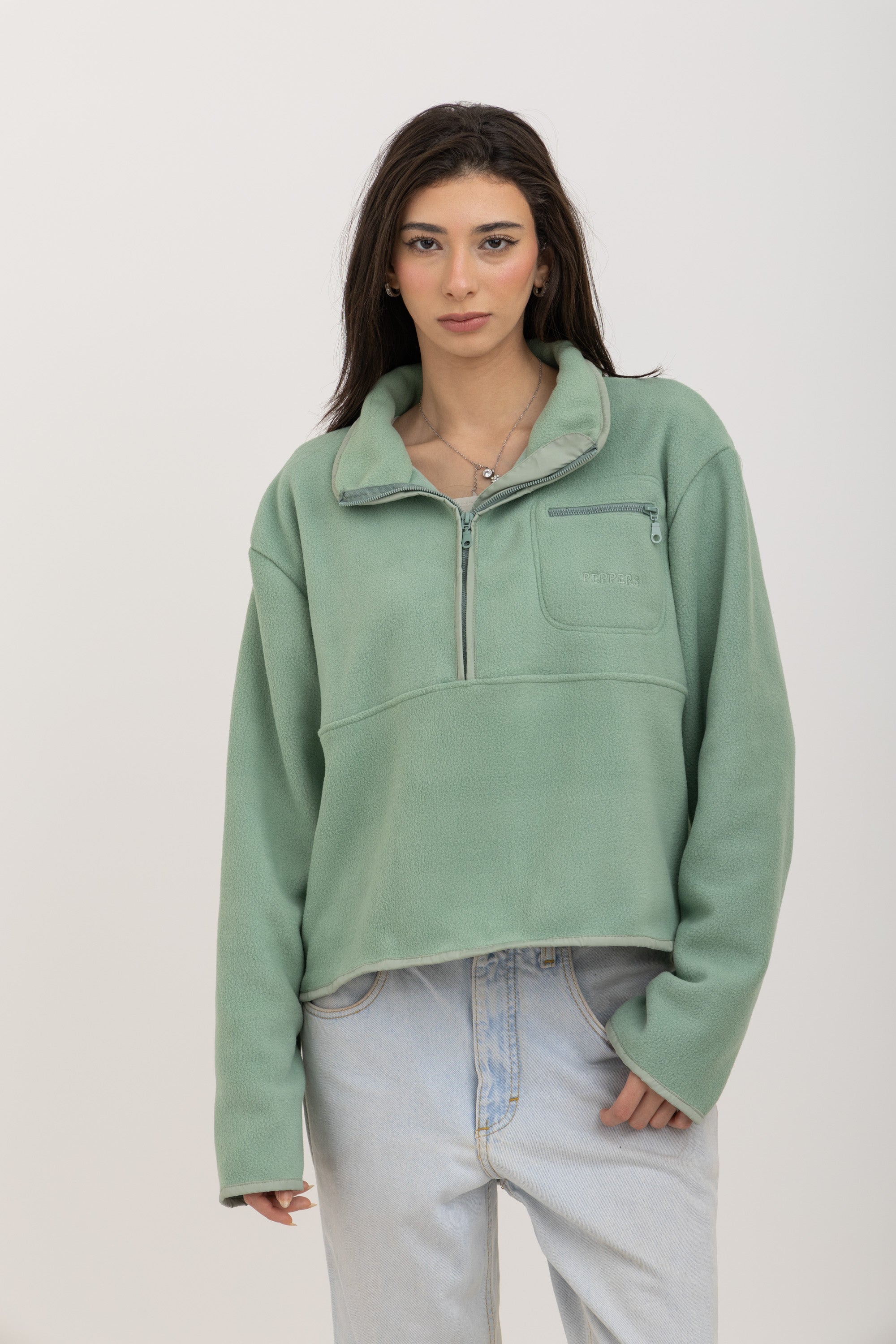 Mint Half Zipped Wave