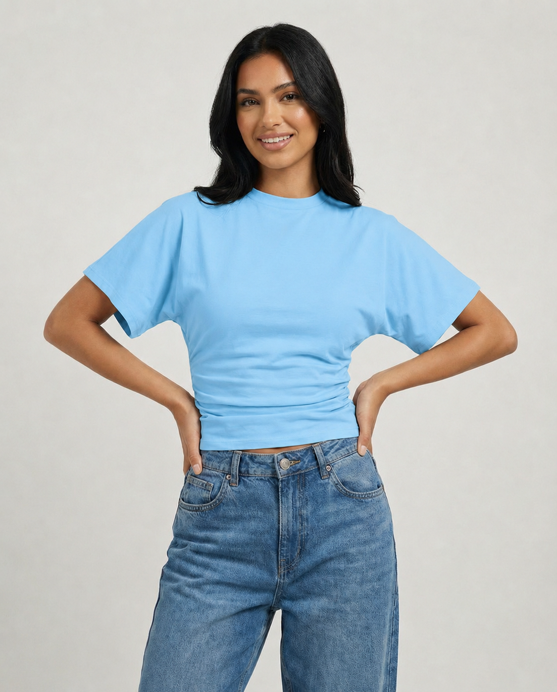 Peppers Sculpt Tee Baby Blue