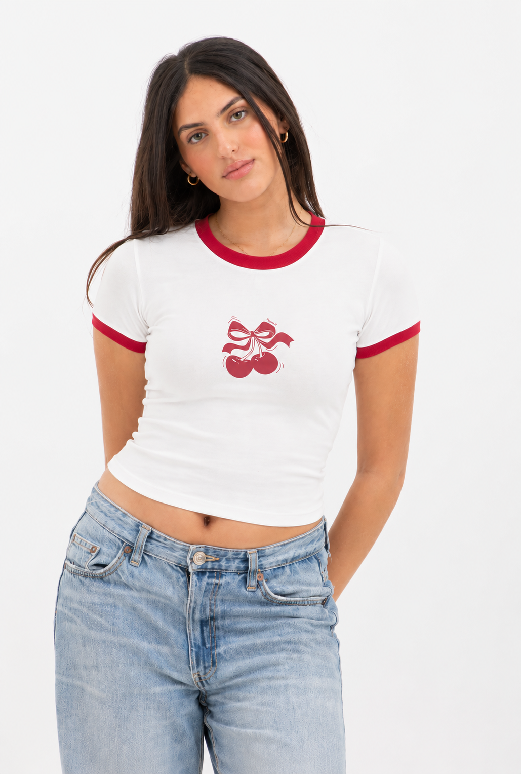 Cherry Ringer Baby Tee