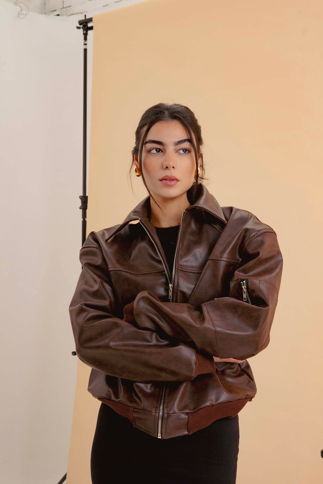 PRE-ORDER Sizzling Brown Bomber Leather Jacket