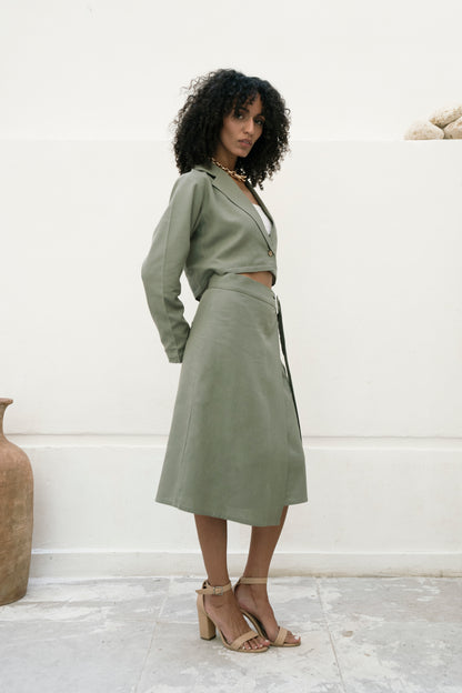 Linen Olive Blazer