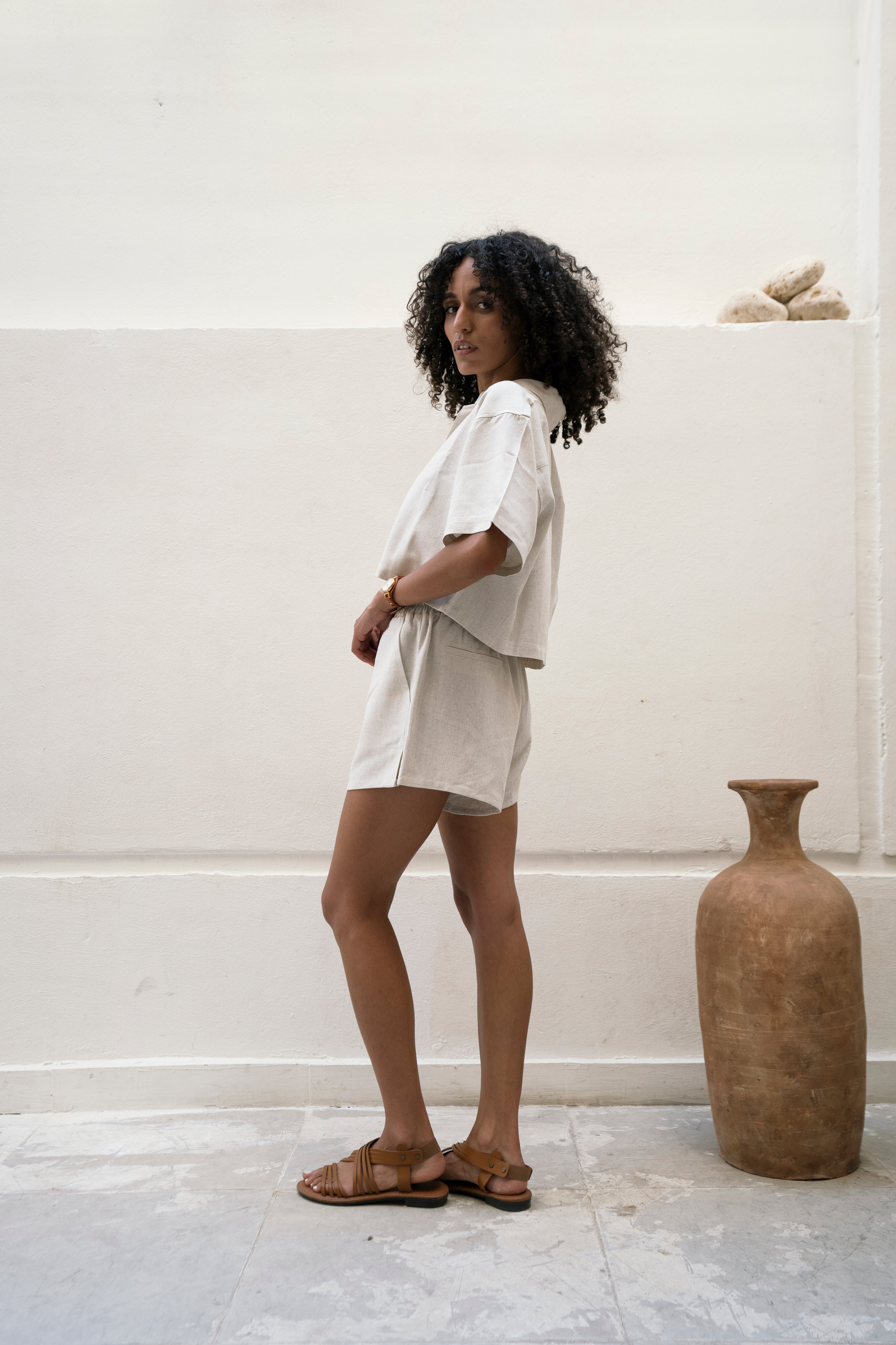 Linen Off White Short