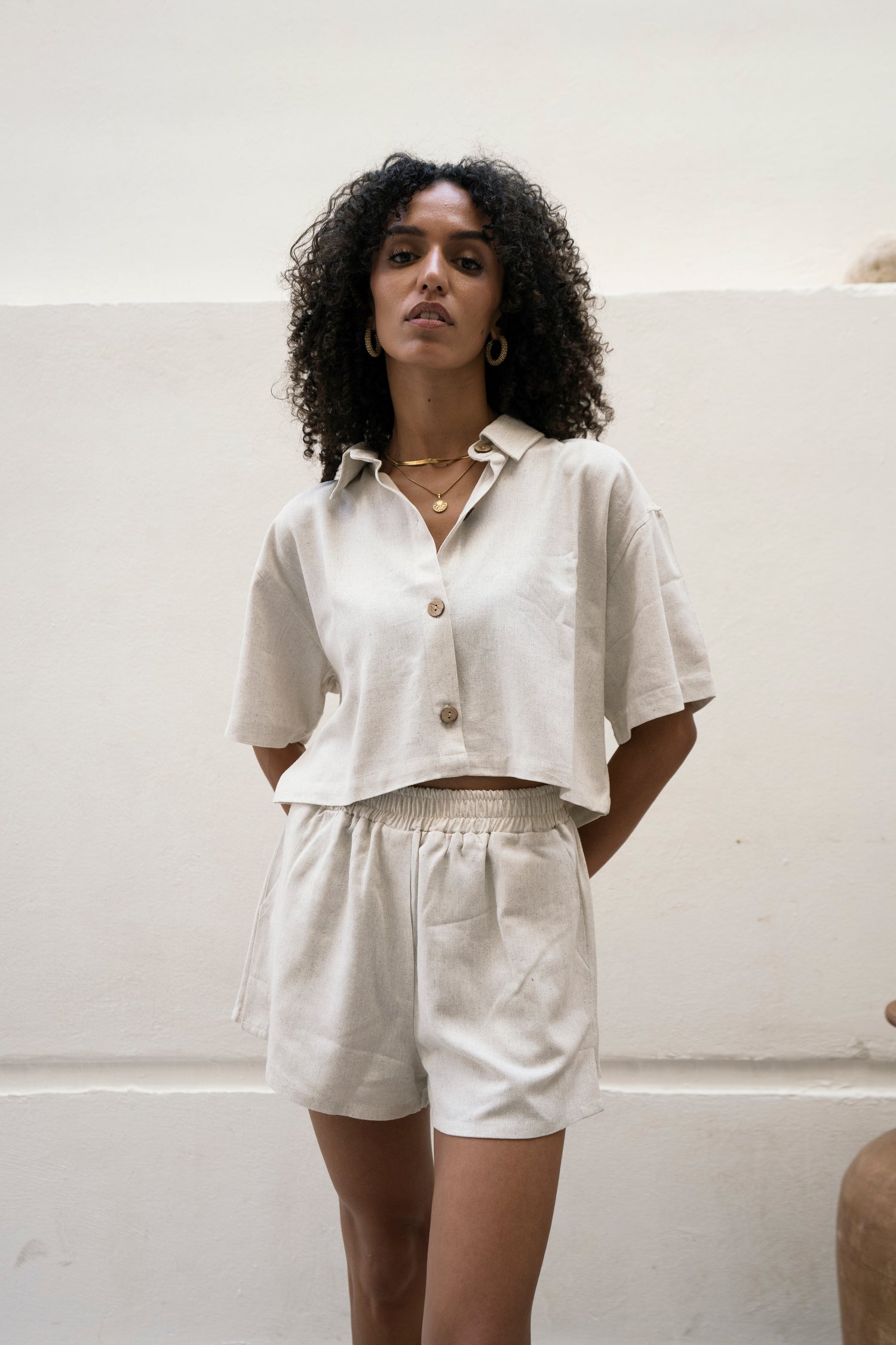 Linen Off White Short