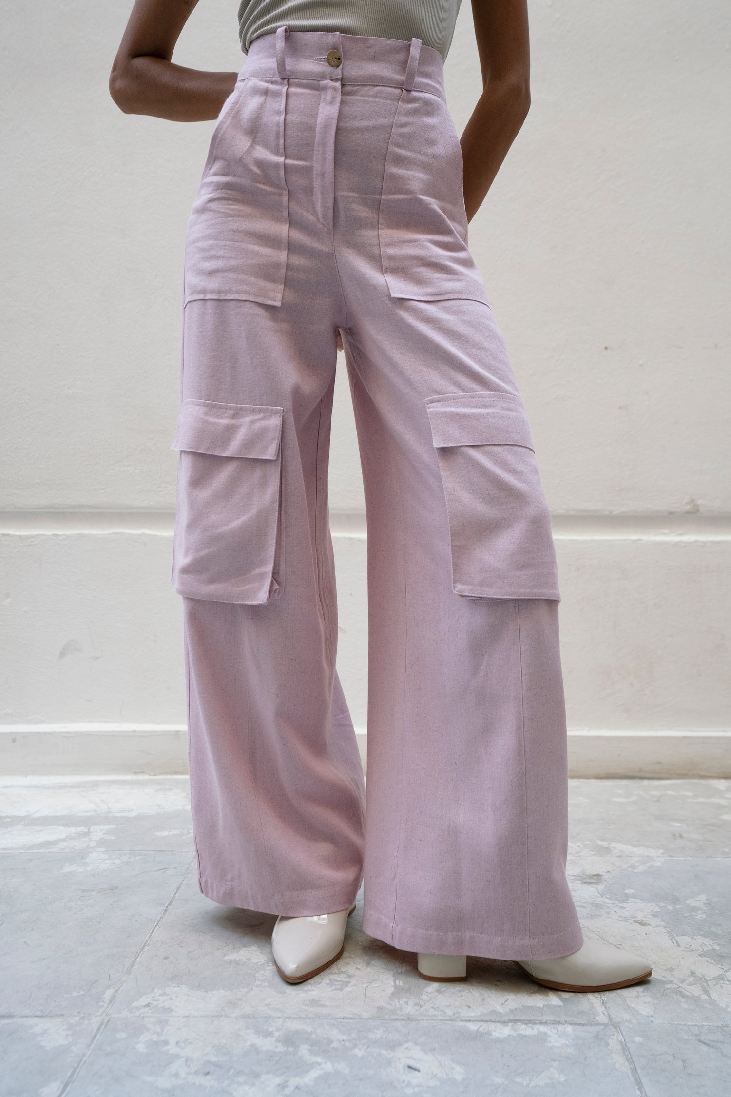 Linen Dusty Pink Cargo