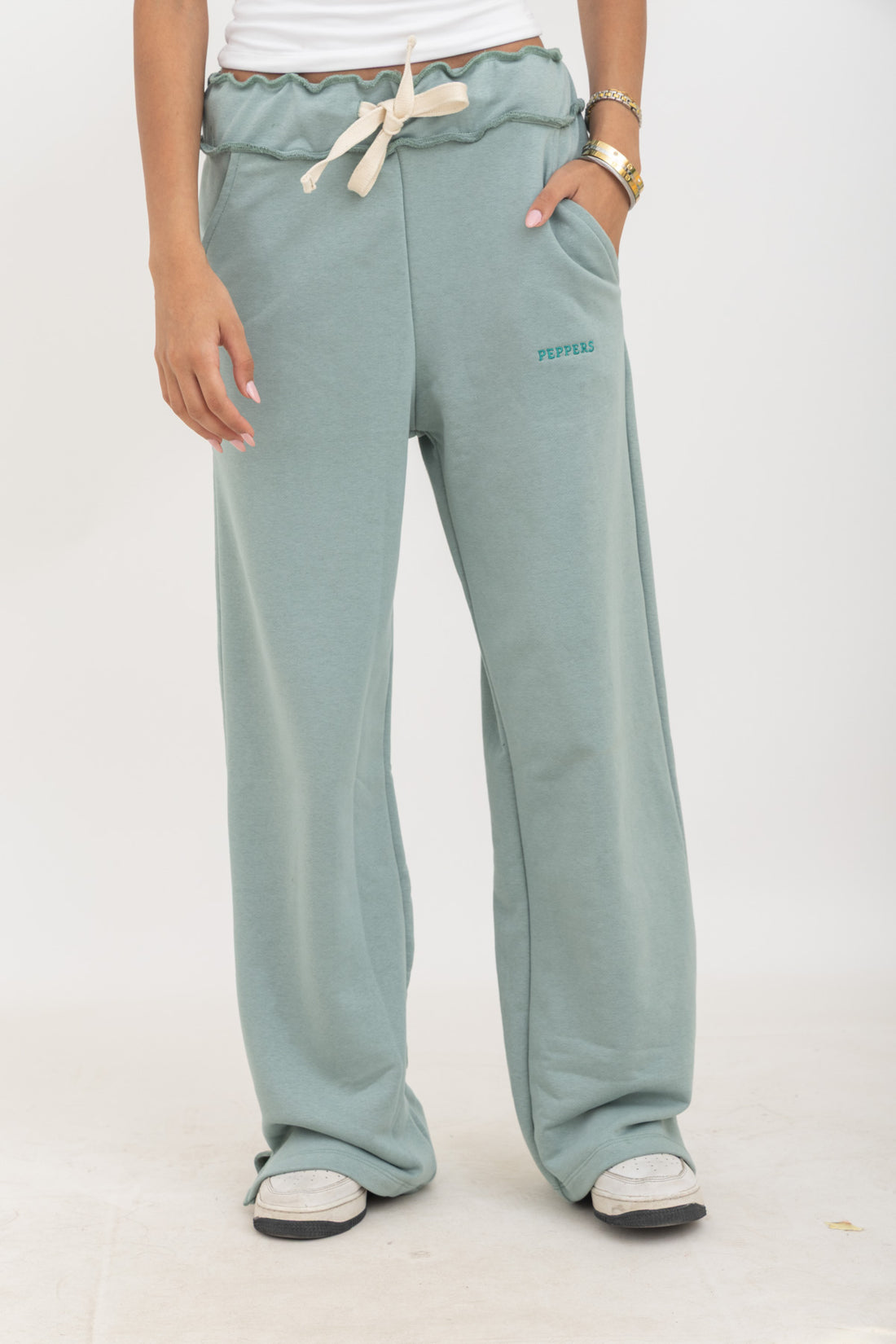 Mint Wide-Leg Sweatpants