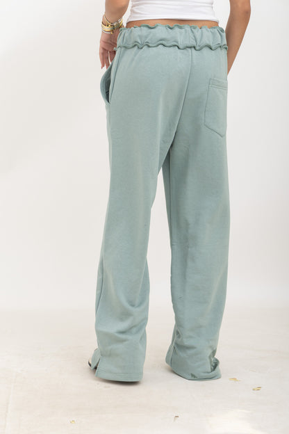 Mint Wide-Leg Sweatpants