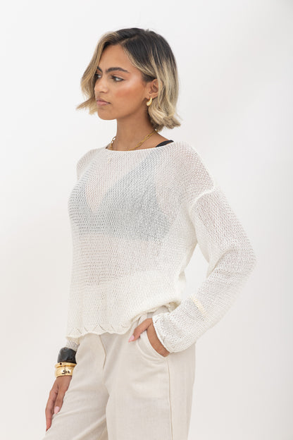 Sheer Knit Beach Sweater