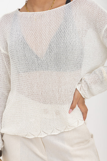 Sheer Knit Beach Sweater