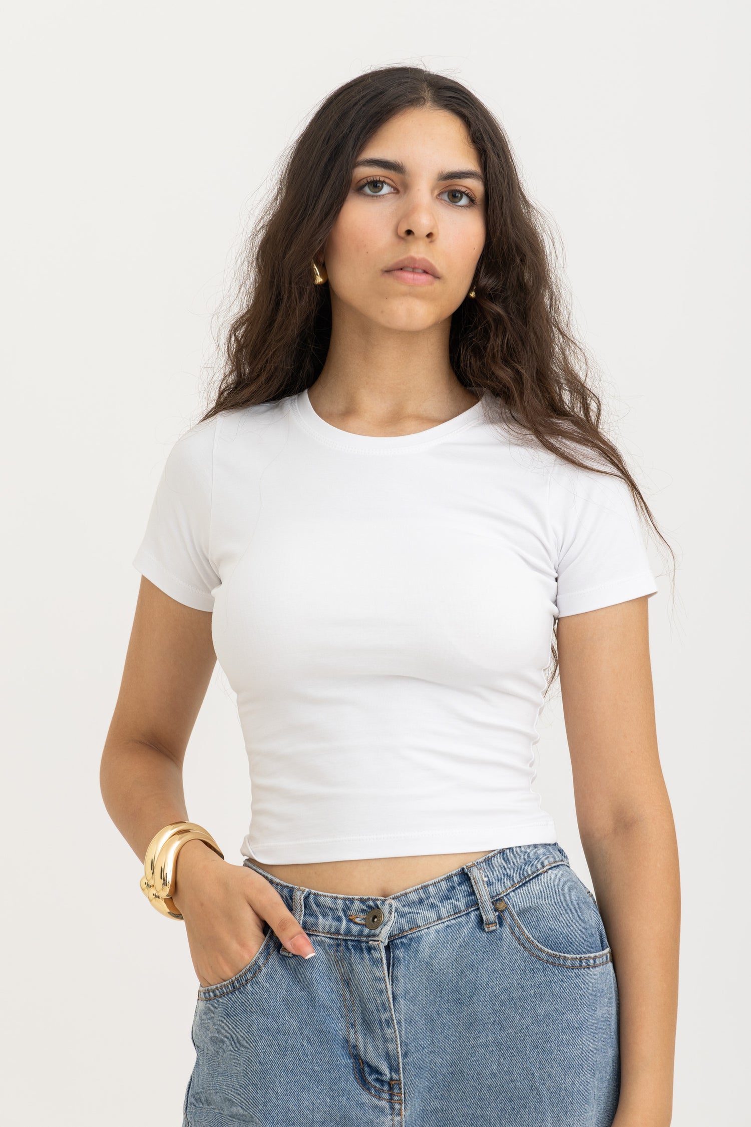 White Baby Tee