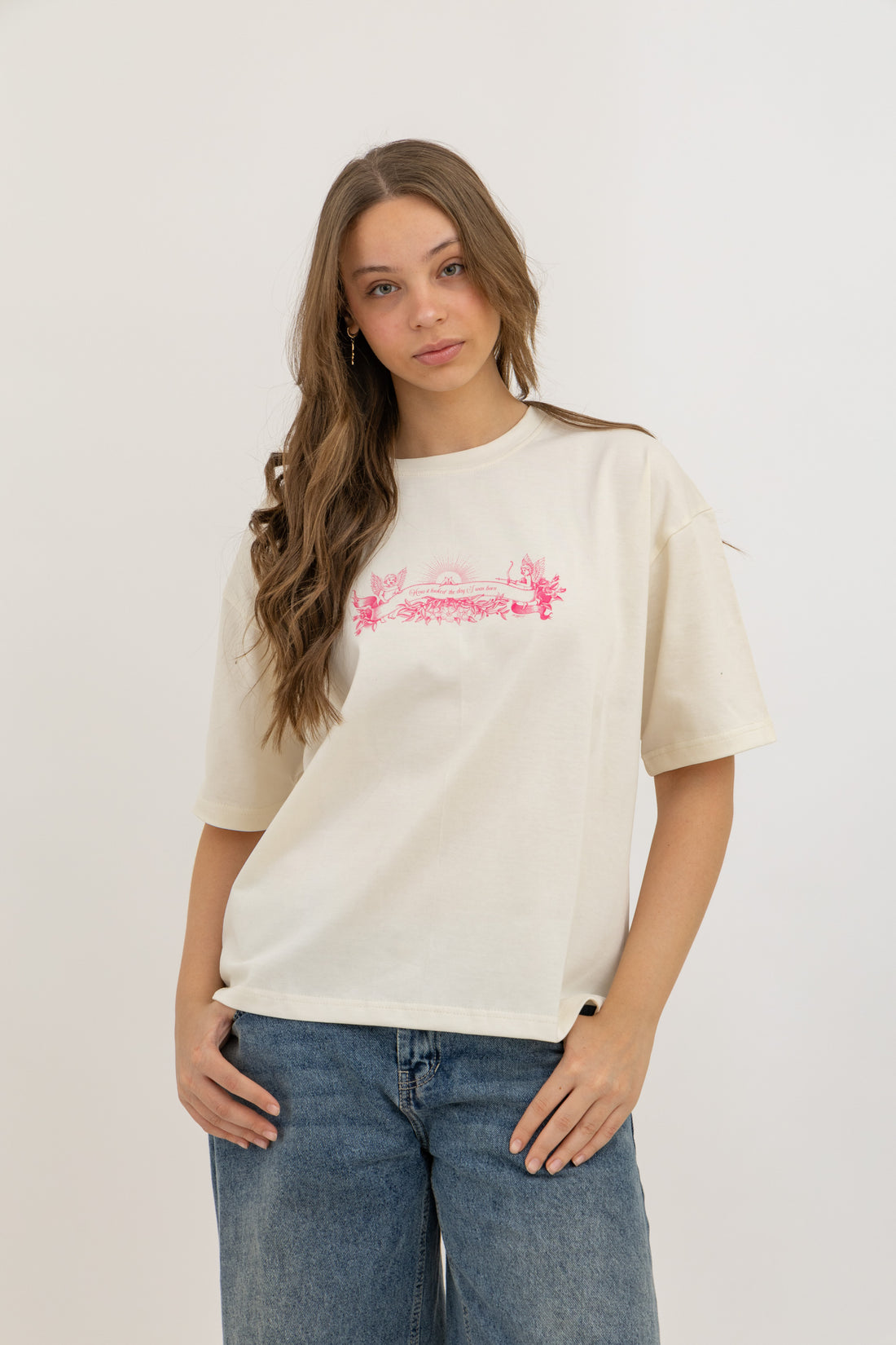 Angels Oversized Crew Neck T-Shirt