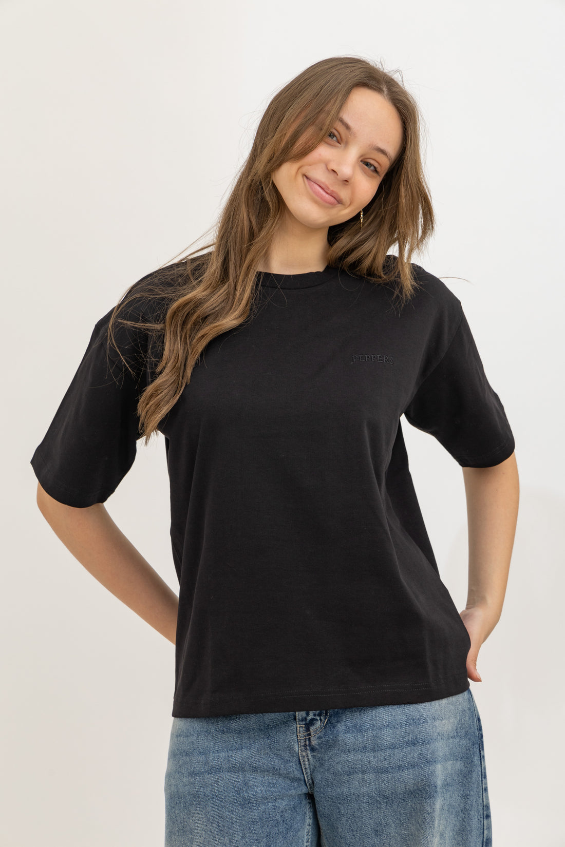 Black Oversized Crew Neck T-Shirt