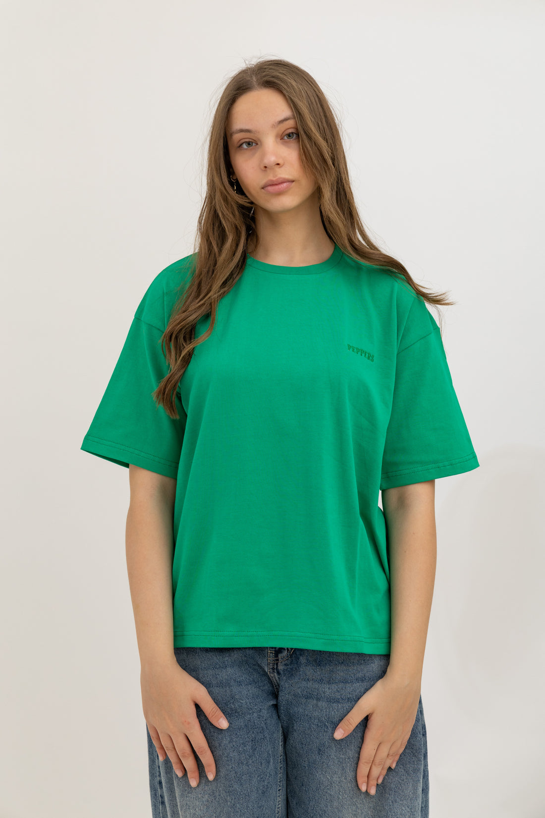 Green Oversized Crew Neck T-Shirt