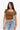 Brown Square Neck Baby Tee
