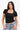 Black Square Neck Baby Tee