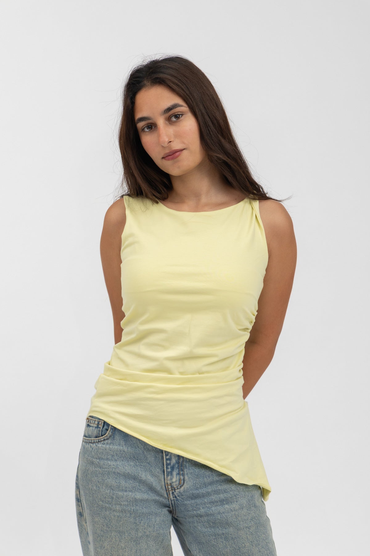 Peppers Drape Top Yellow
