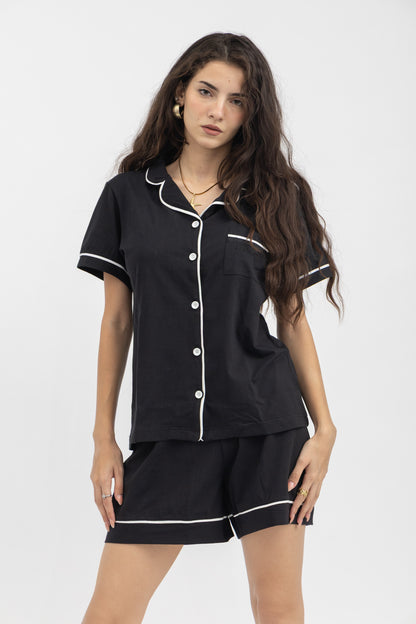 Peppers 3 Piece PJ Set Black