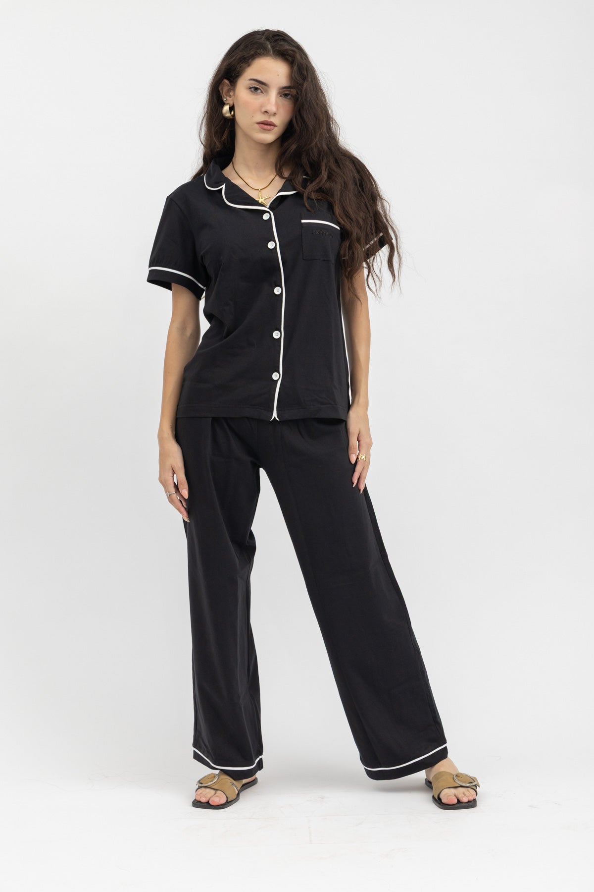 Peppers 3 Piece PJ Set Black
