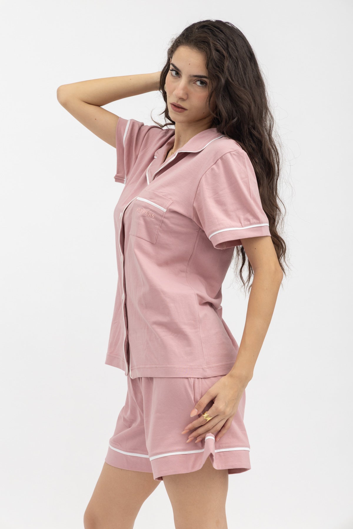 Peppers 3 Piece PJ Set Blush Pink
