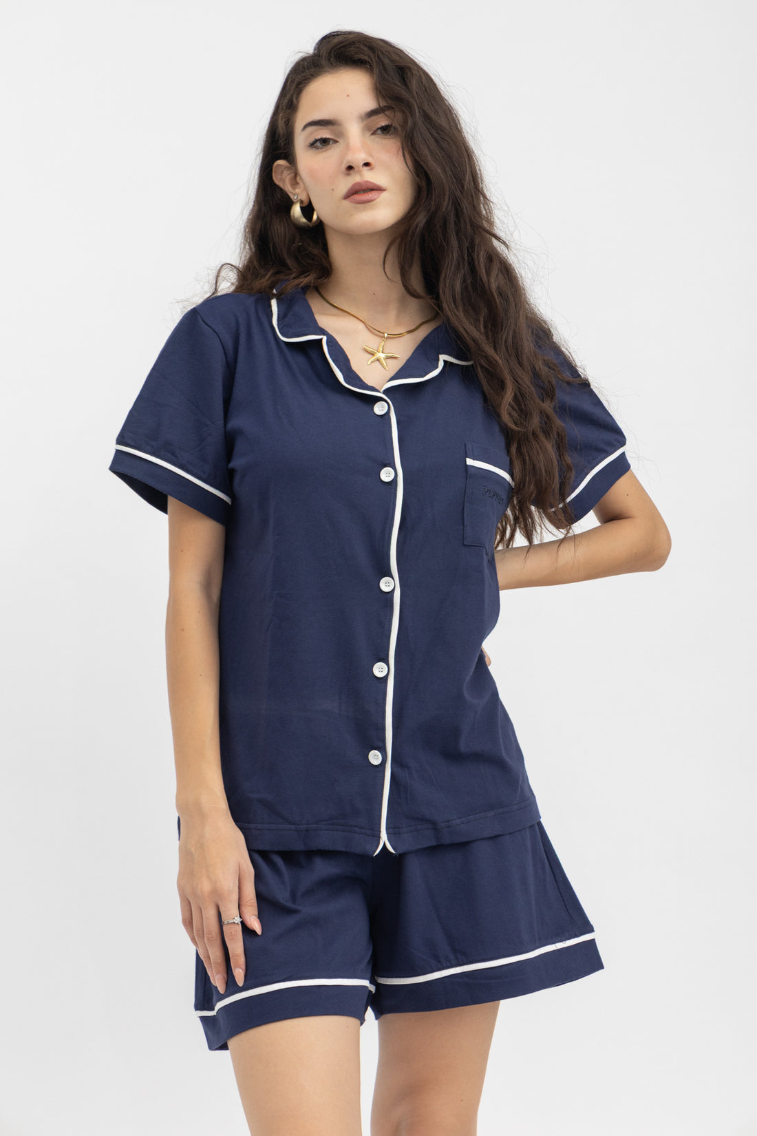 Peppers 3 Piece PJ Set Navy