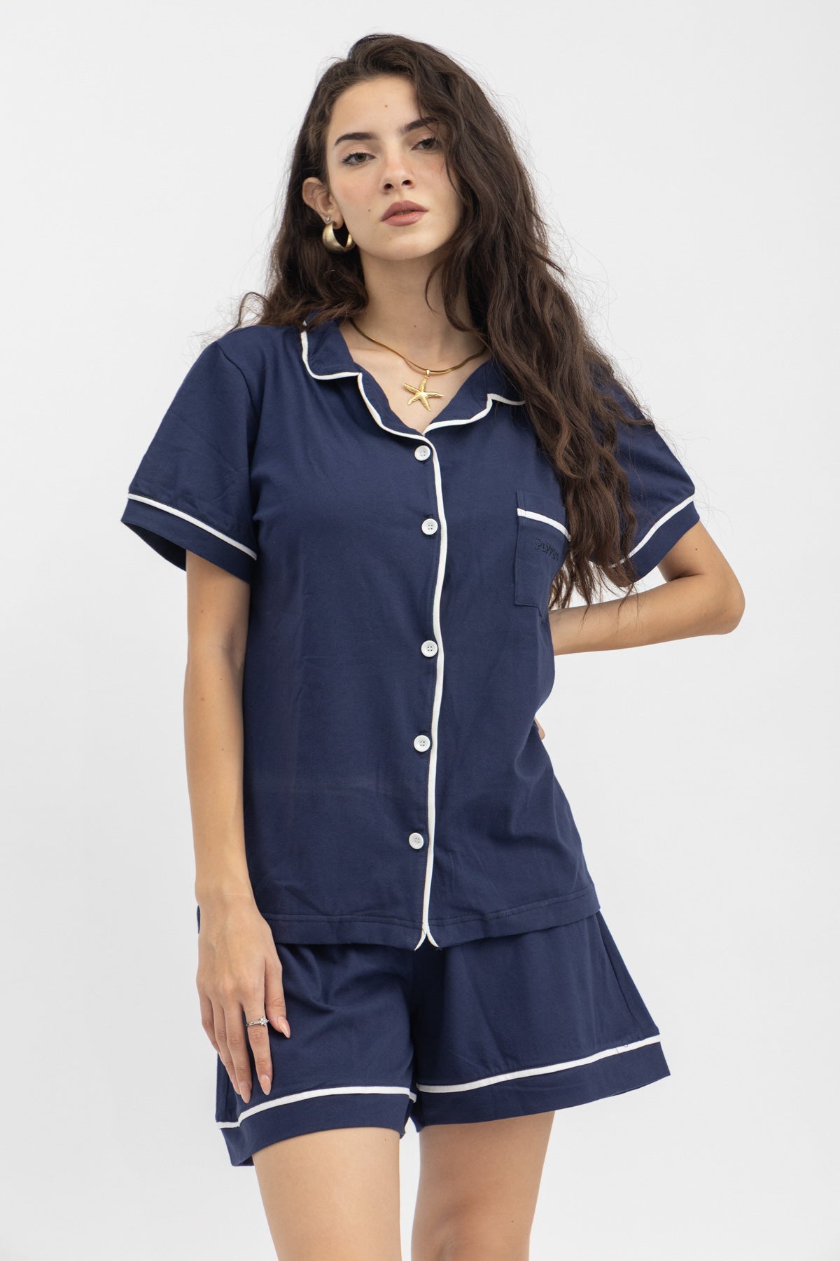 Peppers 3 Piece PJ Set Navy
