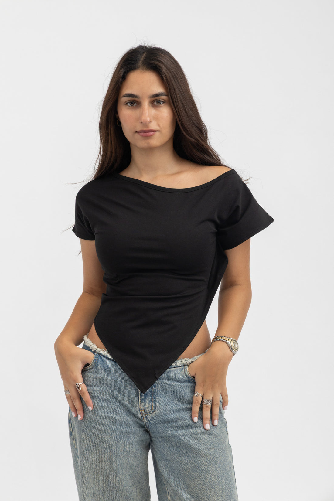 Asymmetry Top Black