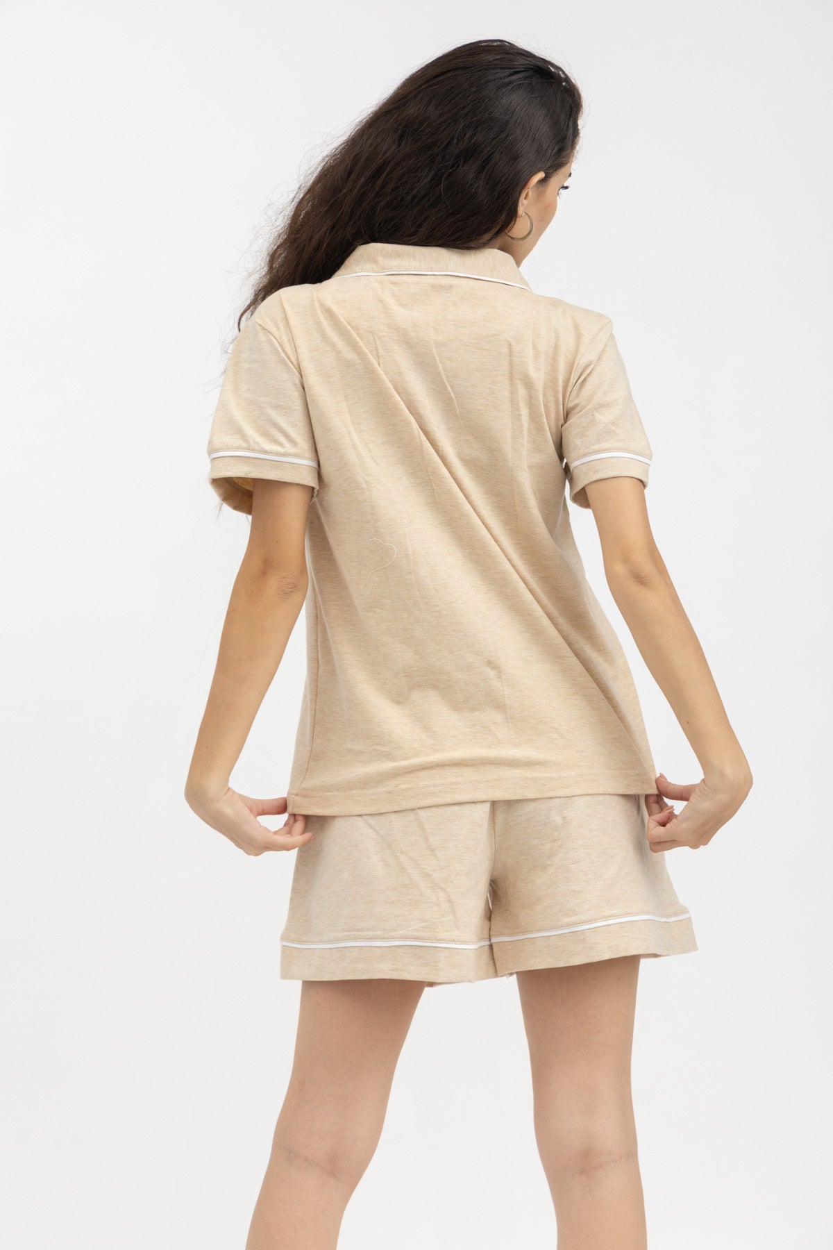 Peppers 3 Piece PJ Set Beige
