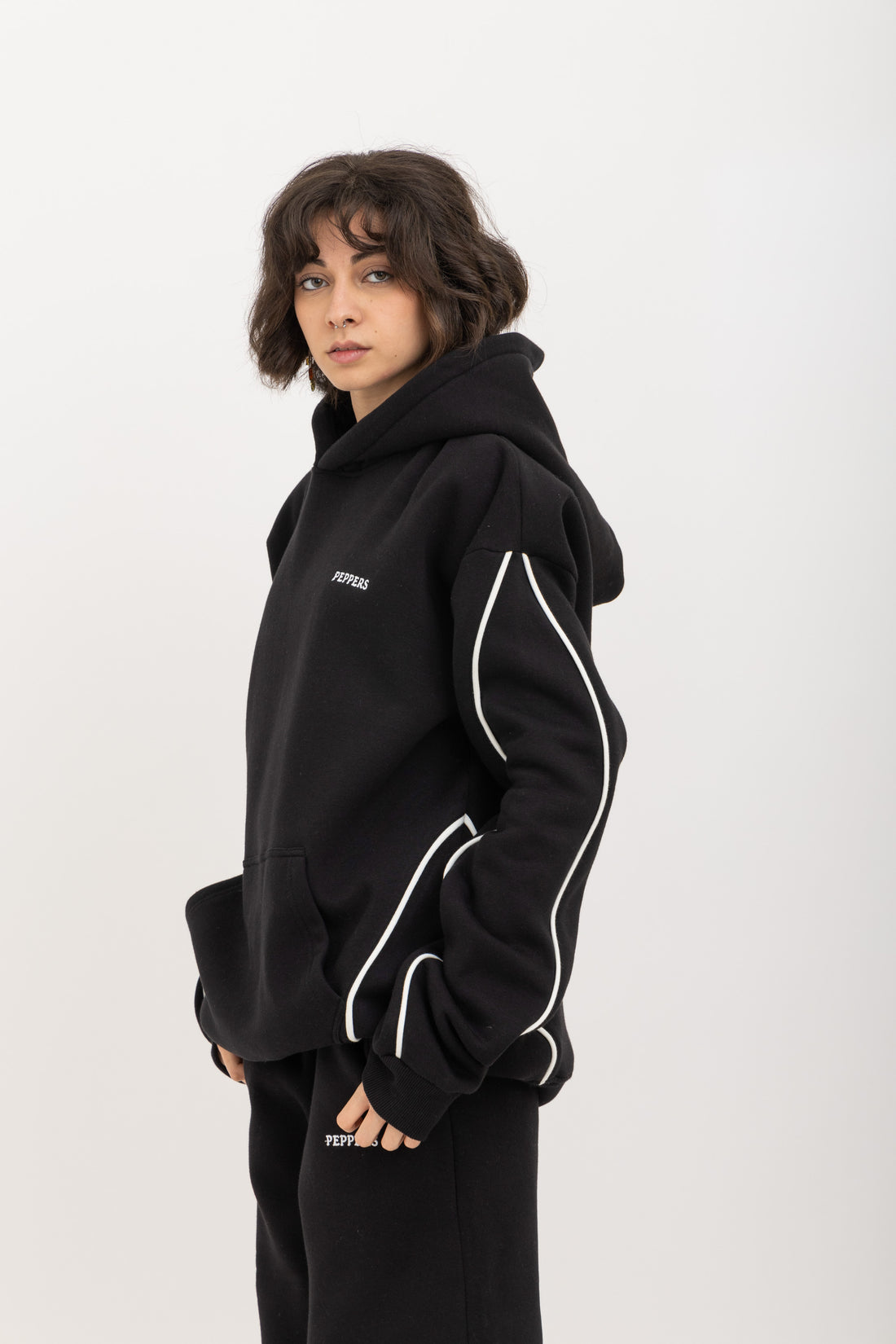 Black Lazy Day Hoodie