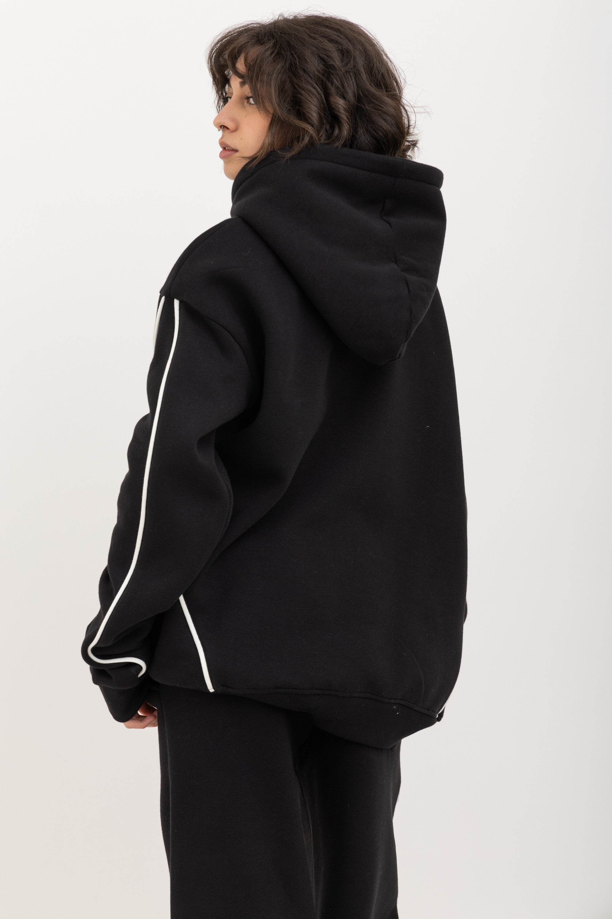 Black Lazy Day Hoodie