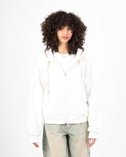 White Cloud Zip Up Hoodie