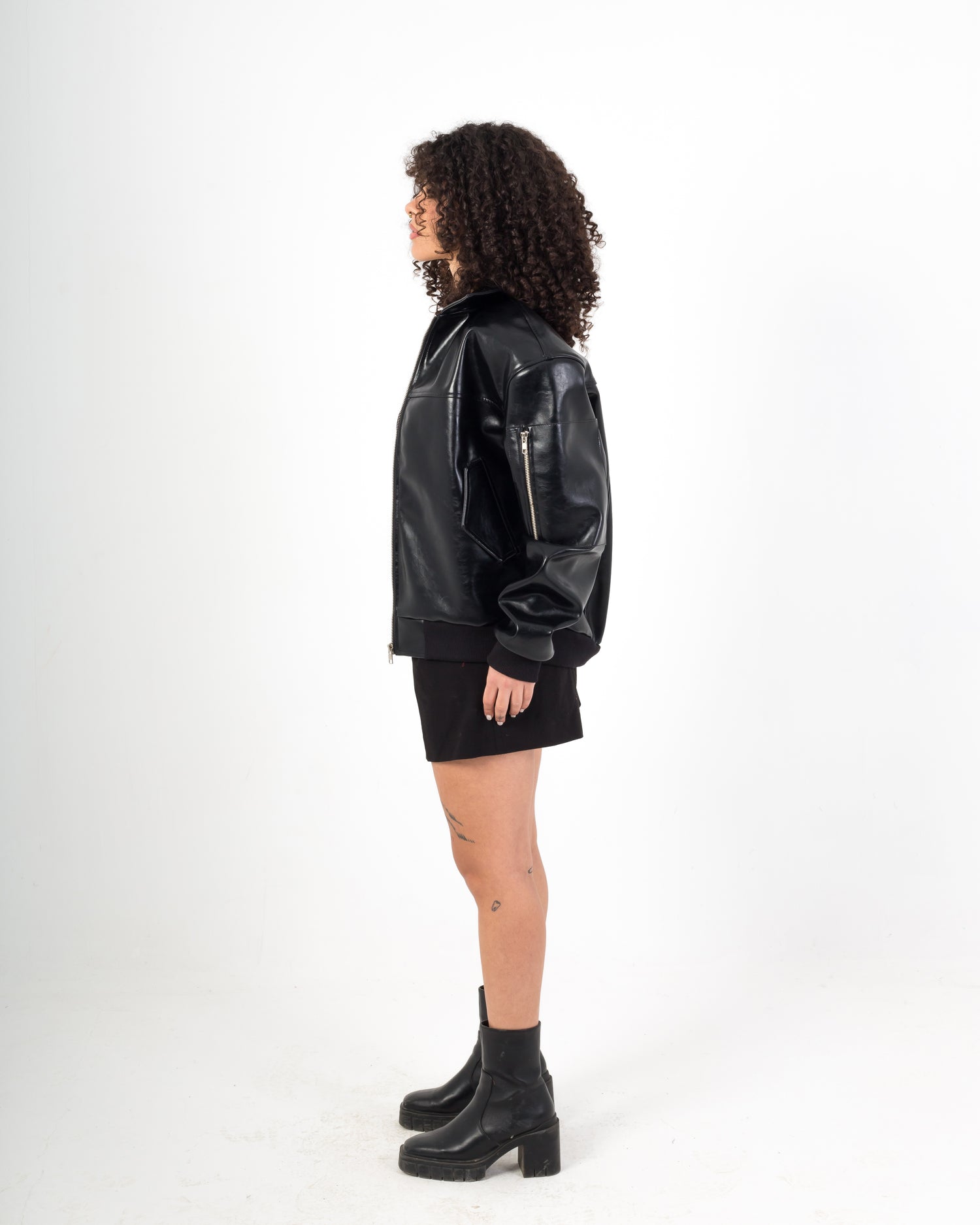 PRE-ORDER Sizzling Black Bomber Leather Jacket