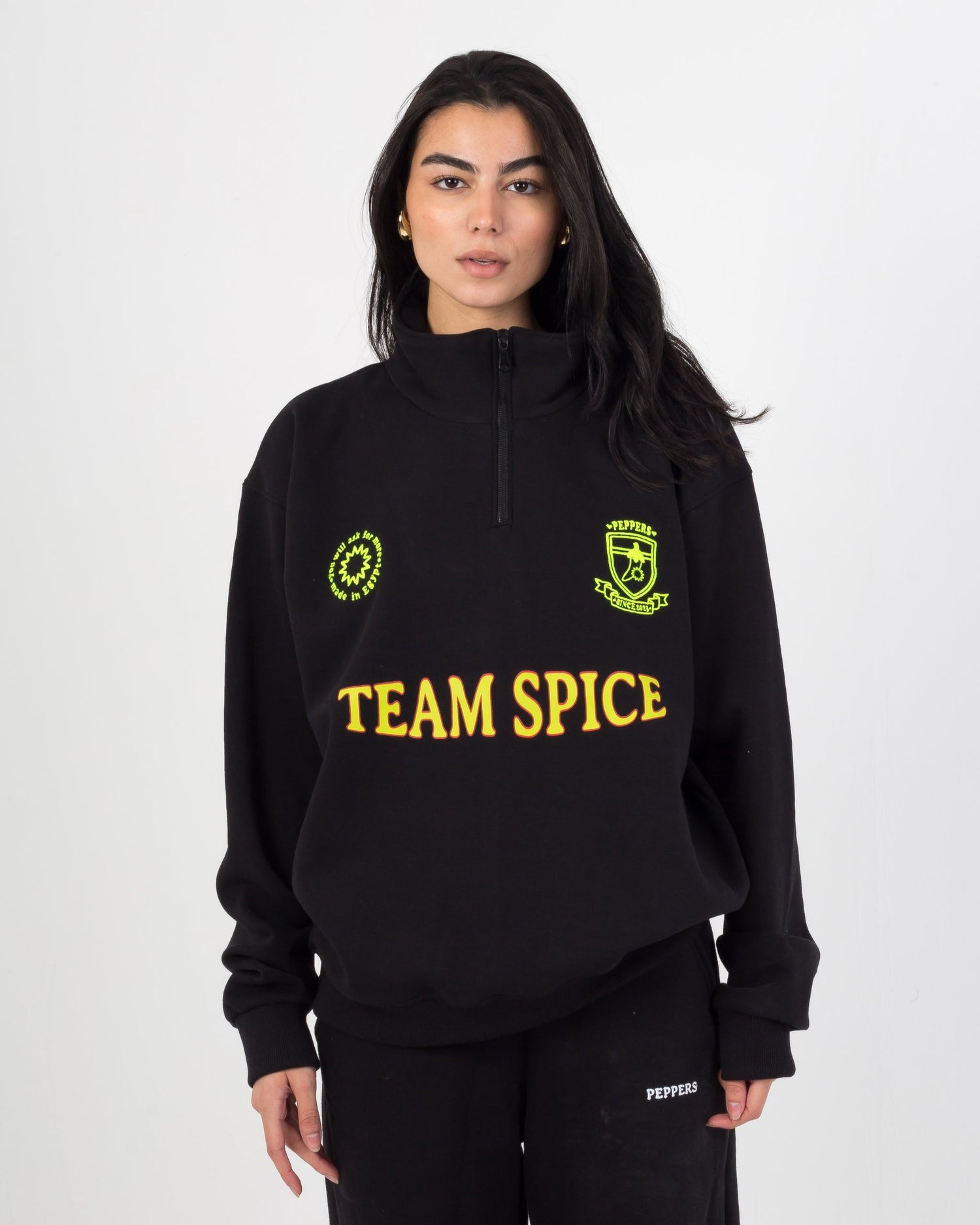 Black Team Spice Quarter Zip