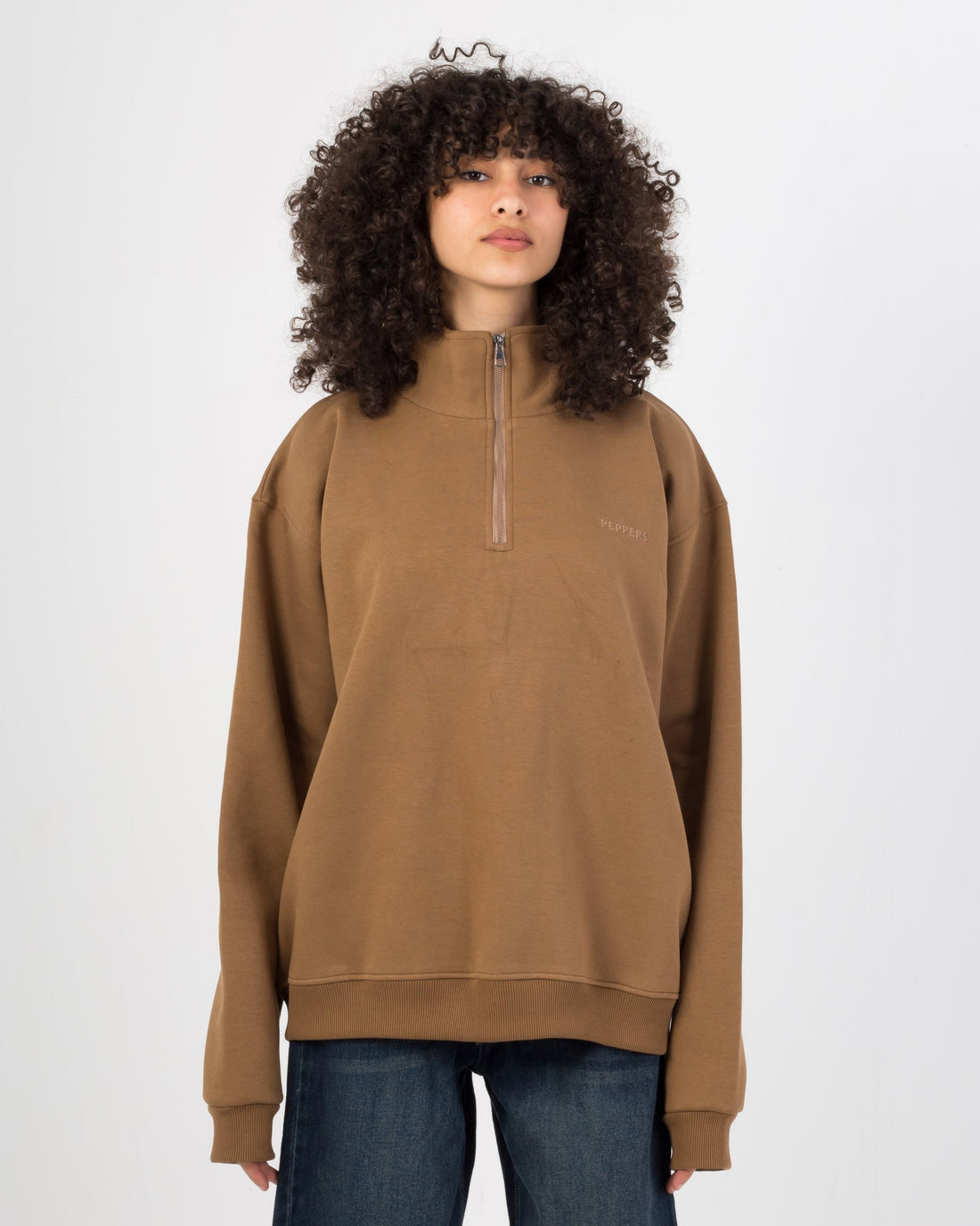 Brown Quarter Zip