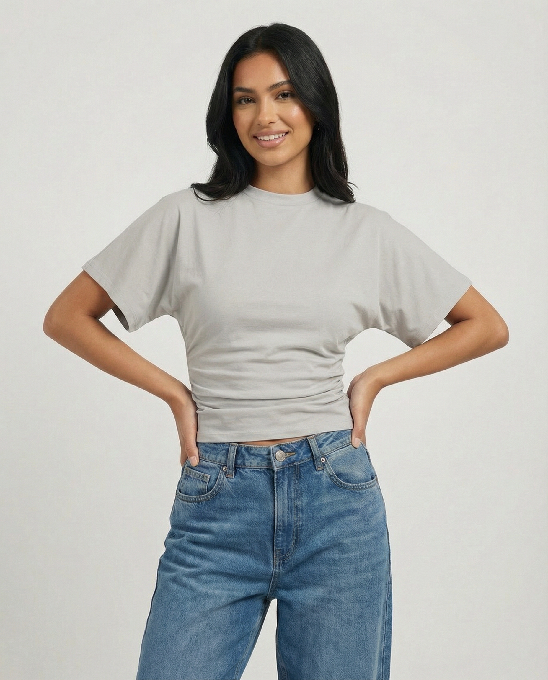 Peppers Sculpt Tee Light Grey