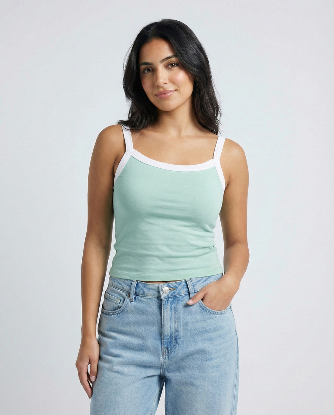 Contrast Top Mint