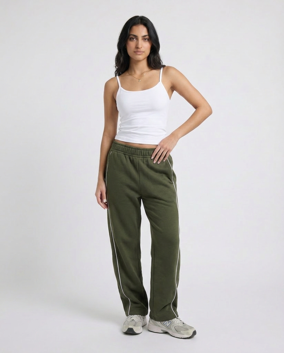 Olive Peppers Track Pants